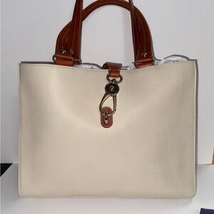 Dooney & Bourke Pebble Grain Large Logo Lock Tote